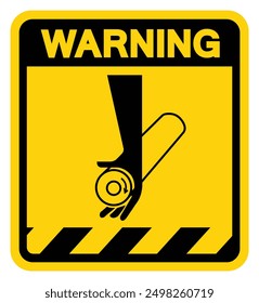 Pinch Point Warning Sign, Vector Illustration, Isolate On White Background Label .EPS10