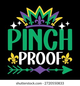 Design de t-shirt de festa de festa de mardi Gras de amores de mãe engraçada à prova de pinça
