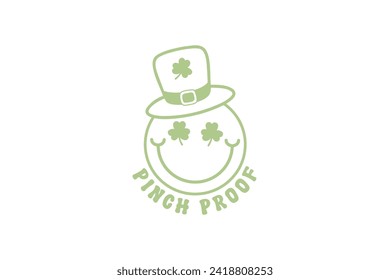 Pinch Proof Retro St Patrick's Day Typography T shirt design