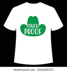 pinch proof St Patrick's Day Shirt Print Template, Lucky Charms, Irish, everyone has a little luck Typography Design