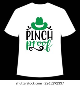 pinch proof St Patrick's Day Shirt Print Template, Lucky Charms, Irish, everyone has a little luck Typography Design