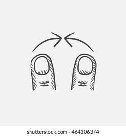 Pinch sketch icon for web, mobile and infographics. Hand drawn vector isolated icon.
