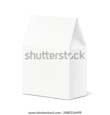 Pinch top box for bottle. Vector illustration isolated on white background. Ready and simple to use for your design. EPS10.	