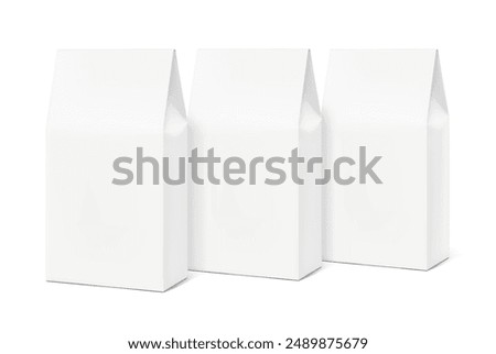 Pinch top box for bottles. Vector illustration isolated on white background. Ready and simple to use for your design. EPS10.	