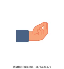 Ícone de vetor de gesto de dedo pinçado. Gesto de mão ícone plano estilo. perfeito uso para logotipo, apresentação, site, e muito mais.