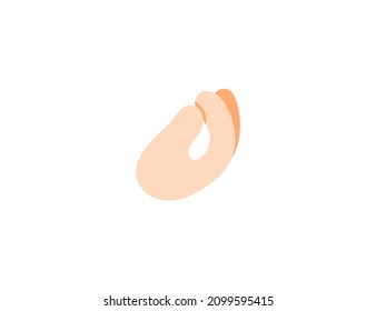 Pinched Fingers Emoji Gesture Light Skin Tone. Light Skin Tone Pinched Fingers emoticon gesture