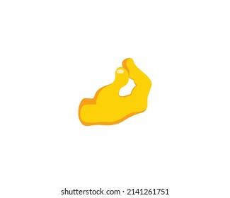 Pinched Fingers gesture emoji icon. Vector Finger Purse gesture emoticon. Pinched Fingers icon