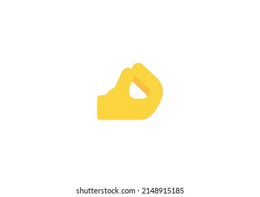 Pinched Fingers Gesture Emoticon. Vector Pinched Fingers Emoji