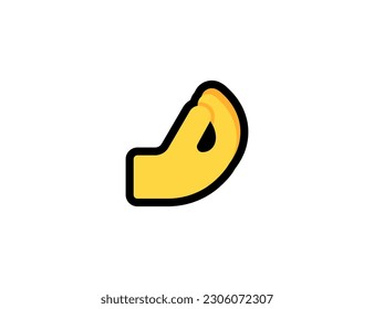 Pinched Fingers vector icon on a white background. Pinched fingers emoji illustration. Isolated hand vector emoticon