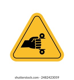 Pinched Warn Sign Icon Set Safety Illustrations for Workplace and Industrial Use