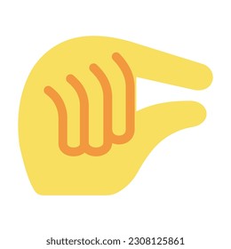 Pinching hand emoji icon flat design on white background