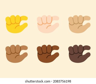 Pinching Hand Gesture Icon. Pinching Hand emoji. Pinching Hand sign. All skin tone gesture emoji