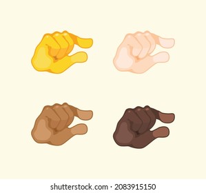 Pinching Hand Gesture Icon. Pinching Hand emoji. Pinching Hand sign. All skin tone gesture emoji