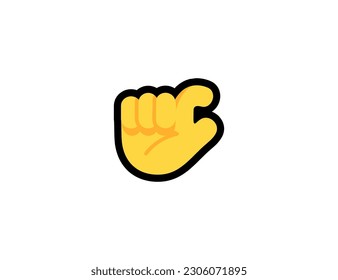 Pinching hand vector icon on a white background. Pinching hand emoji illustration. Isolated hand vector emoticon