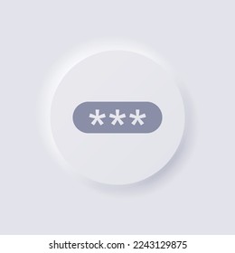 Pincode field box or Password field box, Icon, White Neumorphism soft UI Design for Web design, Application UI and more, Button, Vector.