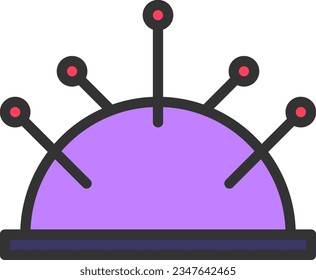 Pincushion Icon image. Suitable for mobile application.