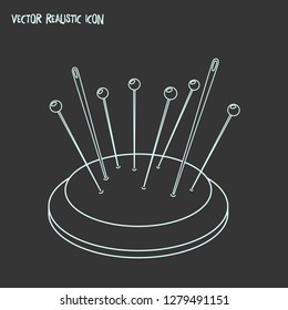 Pincushion icon line element. Vector illustration of pincushion icon line isolated on clean background for your web mobile app logo design.