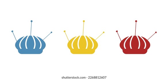 pincushion icon on white background, vector illustration