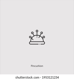 pincushion icon vector isolated on white background