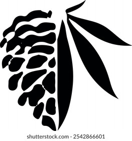 Pine Acorn logo Clipart Vector