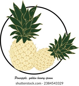 Ginger Jar with Pineapple Monogram Crest Print