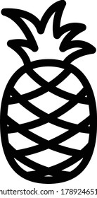 pine apple vector thin line icon 