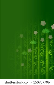 Pine bamboo plum greeting cards background