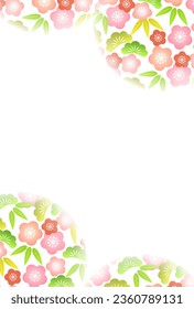 pine  bamboo  plum New Year's card lucky charm background