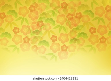 pine  bamboo  plum New Year's card lucky charm background
