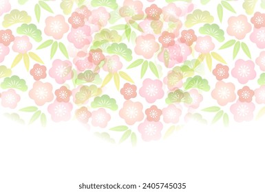 pine  bamboo  plum New Year's card lucky charm background
