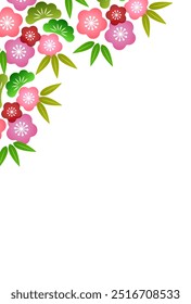 pine  bamboo  plum New Year's card lucky charm background