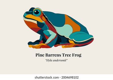 Pine Barrens Tree Frog vector Design Illustration