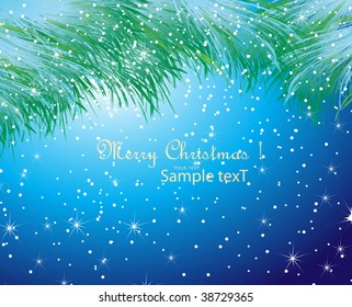 Pine branches and Christmas-tree toy
