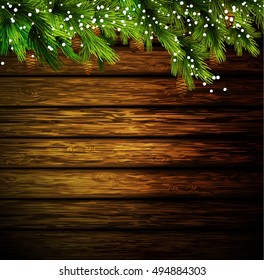 Pine branches with cones