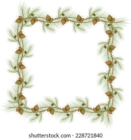 pine branches frame
