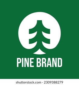 pine brand logo template, pine brand logo vector