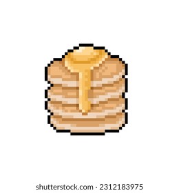 pine cake in pixel art style