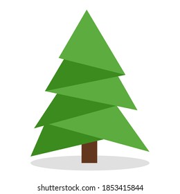 Pino o árbol de Navidad. Aislado sobre fondo blanco