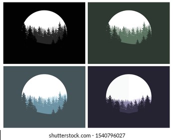 Pine, christmas tree, spruce. Forest background, landscape, and nature.