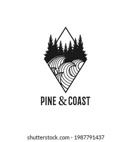 pine and coast logo design