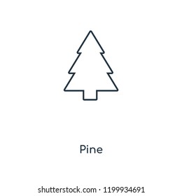 Pine concept line icon. Linear Pine concept outline symbol design. This simple element illustration can be used for web and mobile UI/UX.