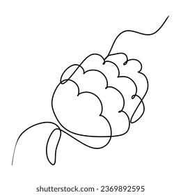 Pine Cone Continuous line drawing. Forest Cedar Ornamental Simple Modern Line art with Black Color Vector Design. Outline illustration on transparent background. Hand drawn floral element.