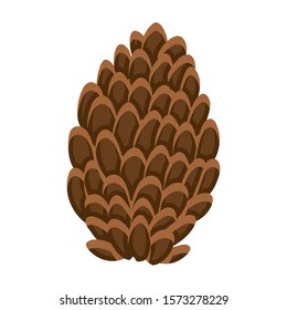 Pine cone design, Merry christmas season decoration card invitation celebration and holiday theme Vector illustration