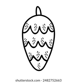 Pine cone in doddle style