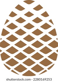 pine cone flat vector illustration