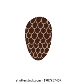 Pine cone. Hand-drawn vector illustration in doodle style 