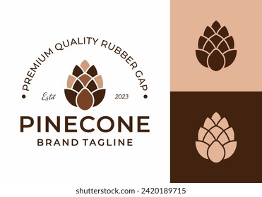 Pine cone hipster vintage logo icon vector design template