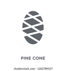 Pine cone icon. Pine cone design concept from Christmas collection. Simple element vector illustration on white background.