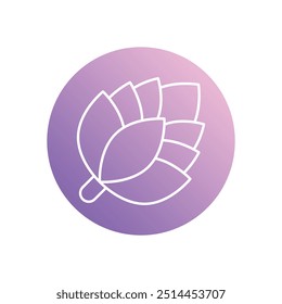 Ícone Pine Cone isolado em um fundo branco. Ilustração vetorial.