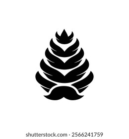 Pine cone icon logo design template isolated illustration